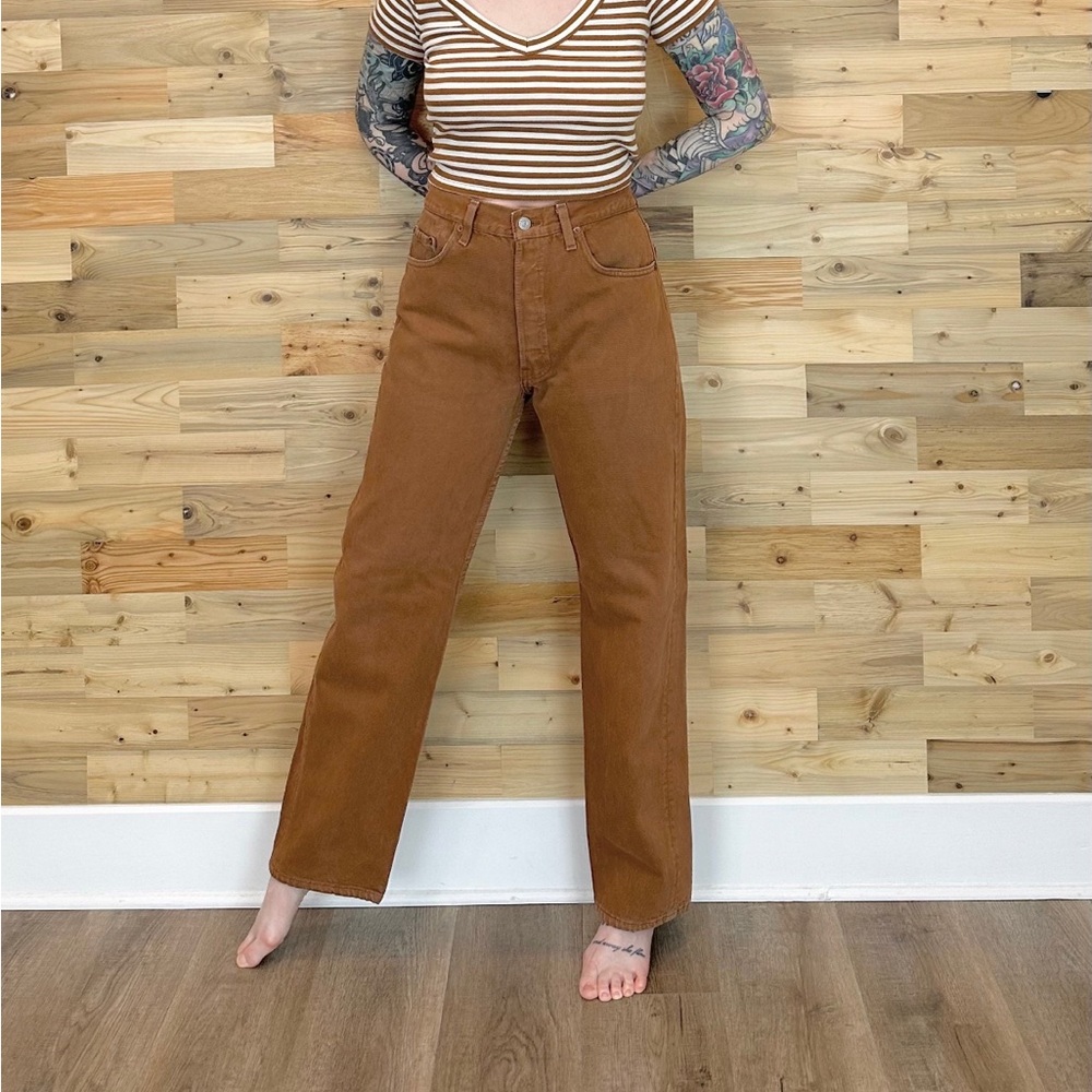 Vintage 90s Levi’s 501 RARE brown jeans / size 6-8